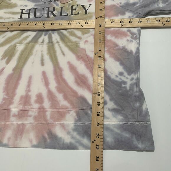 Hurley Womens Ivy Tie Dye Easy Raglan Hoodie Fleece Sweatshirt Small Multicolor - Picture 4 of 12